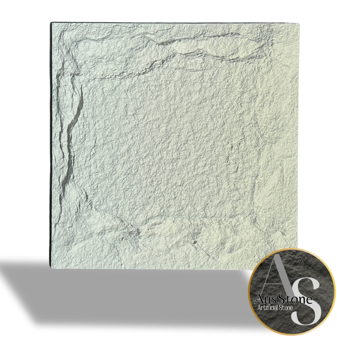 fake white  stone wall